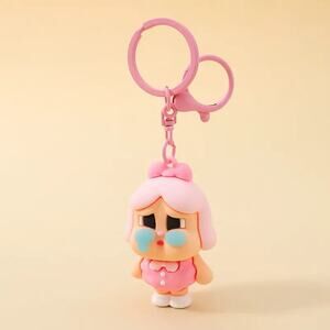 POP MART Crybaby Crying Again Series Figures Keychain - Pink